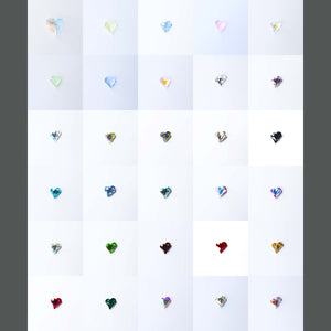 Heart Rhinestones - Various Colors (5pcs pack)