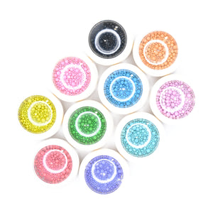 Stainless Steel Mixed Bright Colors Caviar Beads - 10 Pack