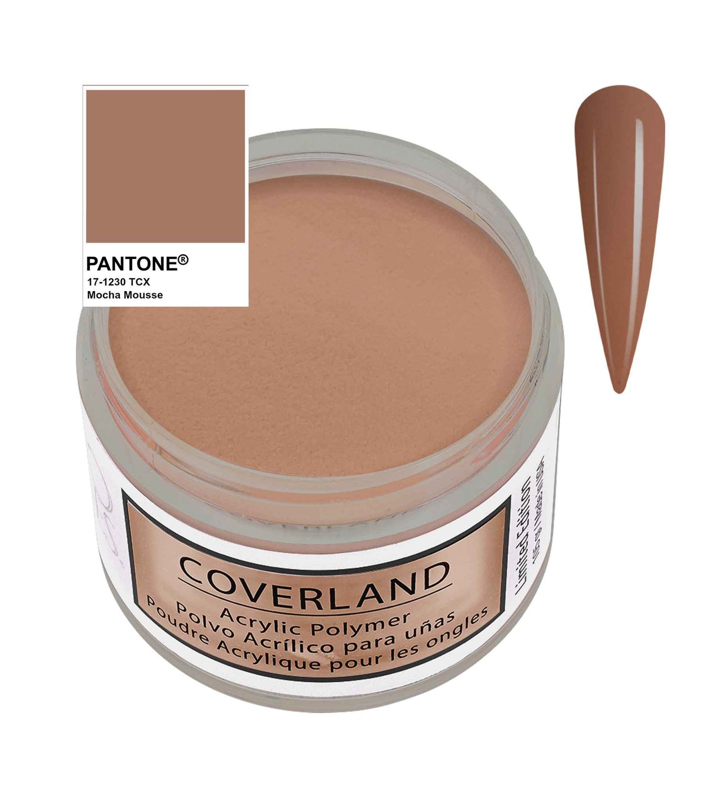 Tones Coverland Acrylic Powder 1.5 Oz "Mocha Mousse " - Color of the Year