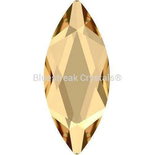 Serinity Hotfix Flat Back Crystals Marquise - Crystal Golden Shadow