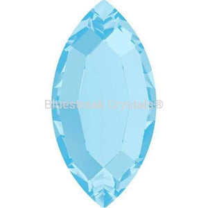 Serinity Hotfix Flat Back Crystals Navette - Aquamarine