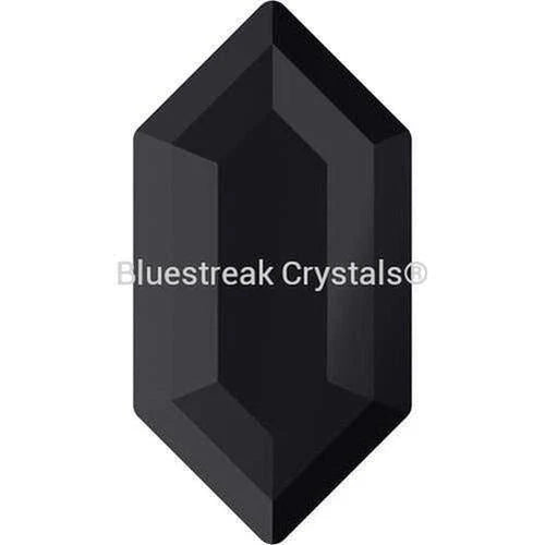 Serinity Flat Back Crystals Non Hotfix Large Hexagon - Jet UNFOILED