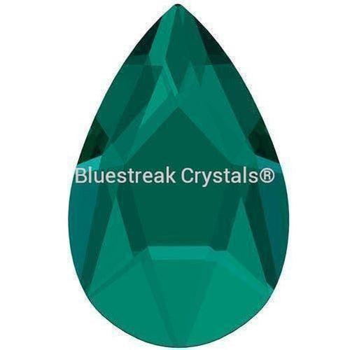 Serinity Flat Back Crystals Non Hotfix Pear - Emerald