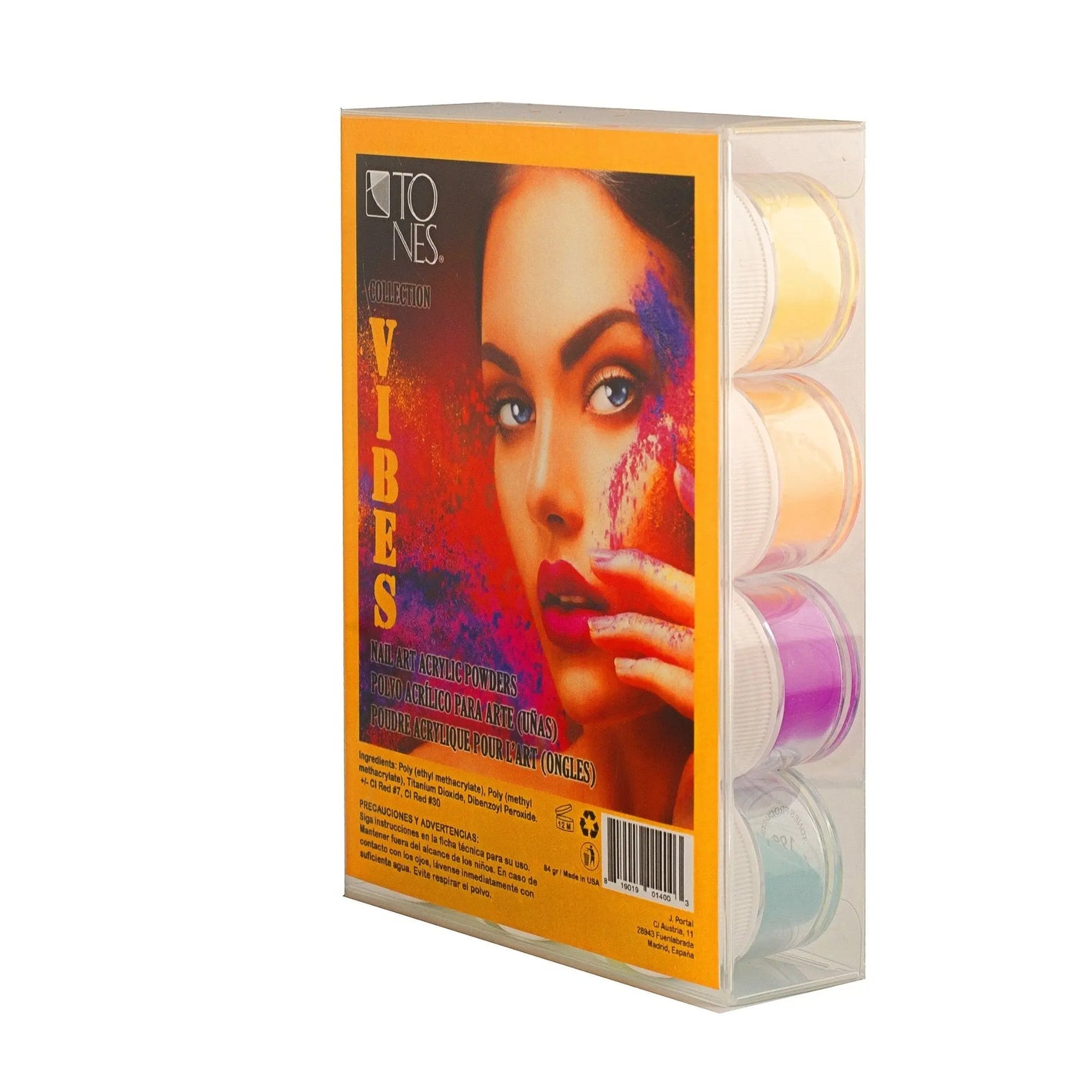 Tones Acrylic Art Powder - 3D Collection: Vibes (12 x 0.25 oz)