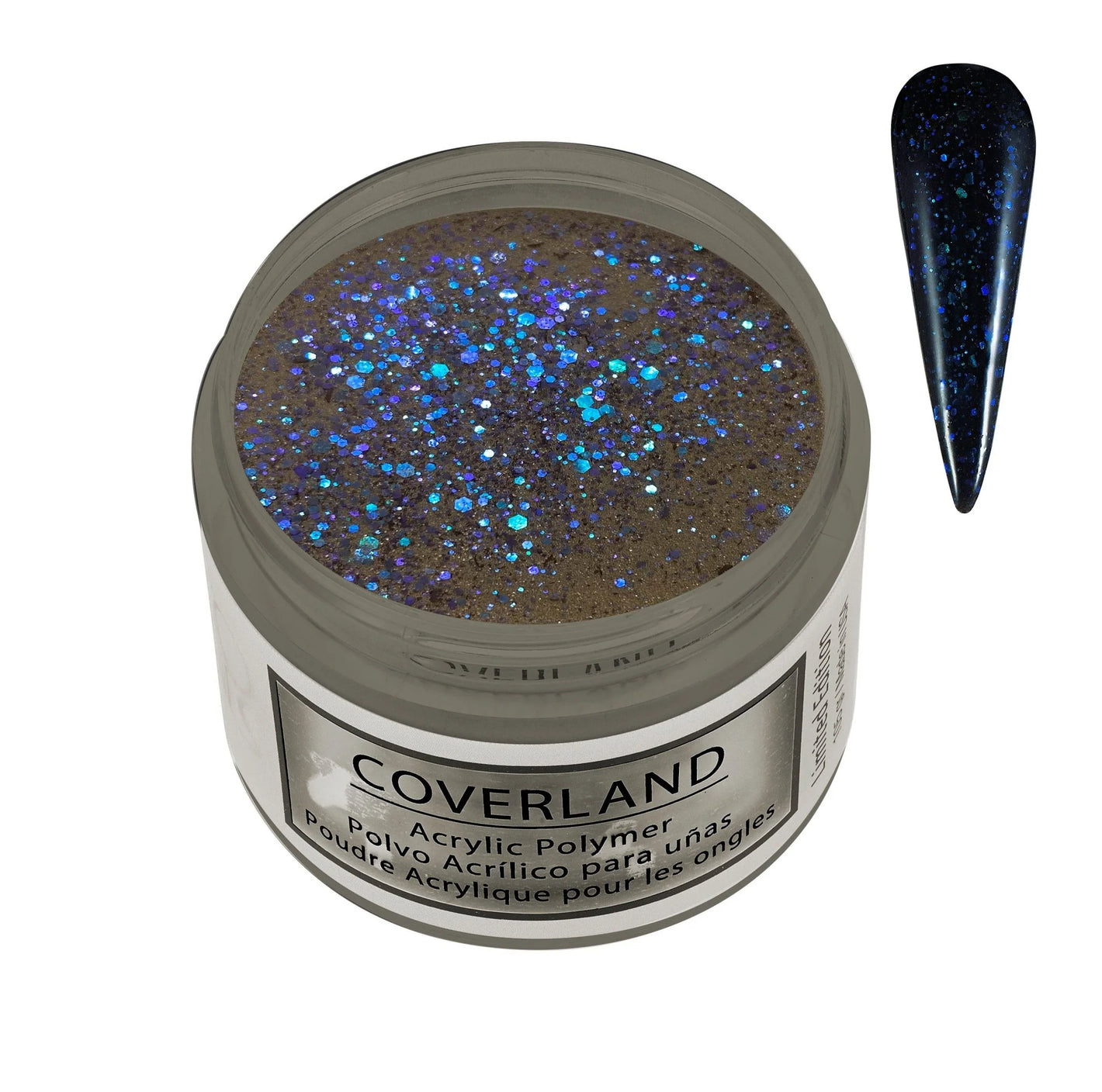 Tones Coverland Acrylic Powder 1.5 Oz "Black Swan" Black - Limited Edition