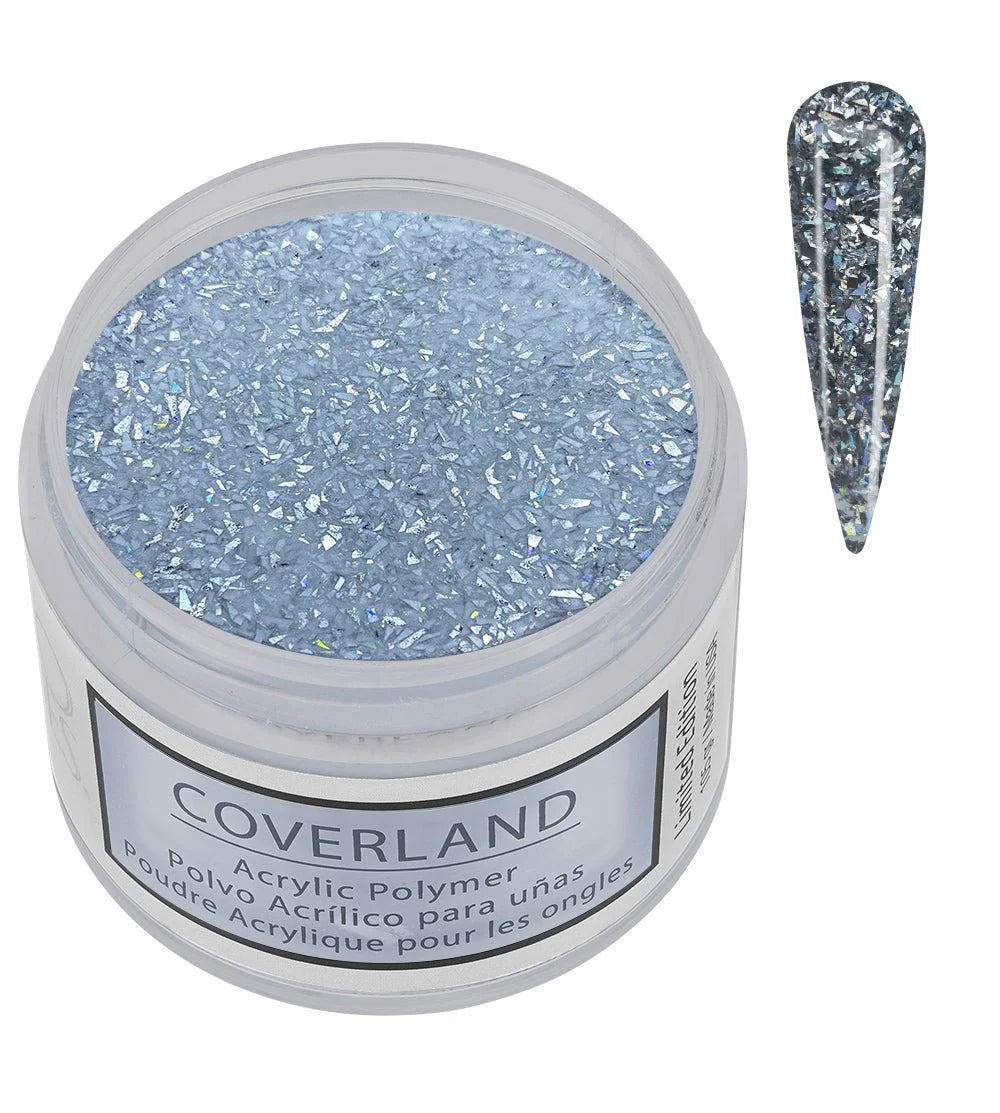 Tones Coverland Acrylic Powder 1.5 Oz "Crushed Silver" - Limited Edition