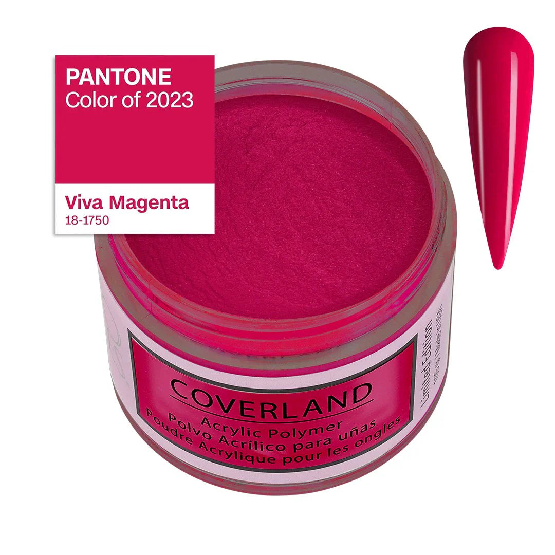 Tones Coverland Acrylic Powder - "Viva Magenta" 1.5 Oz - Limited Edition Color Of The Year 2023